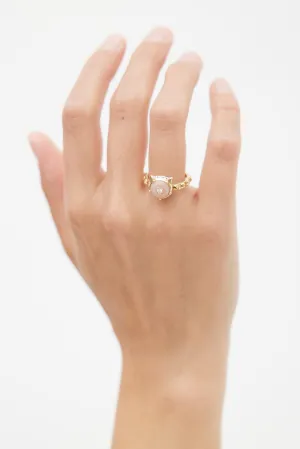 18K Gold Le Marche de Merveilles Pink Opal & Diamond Ring