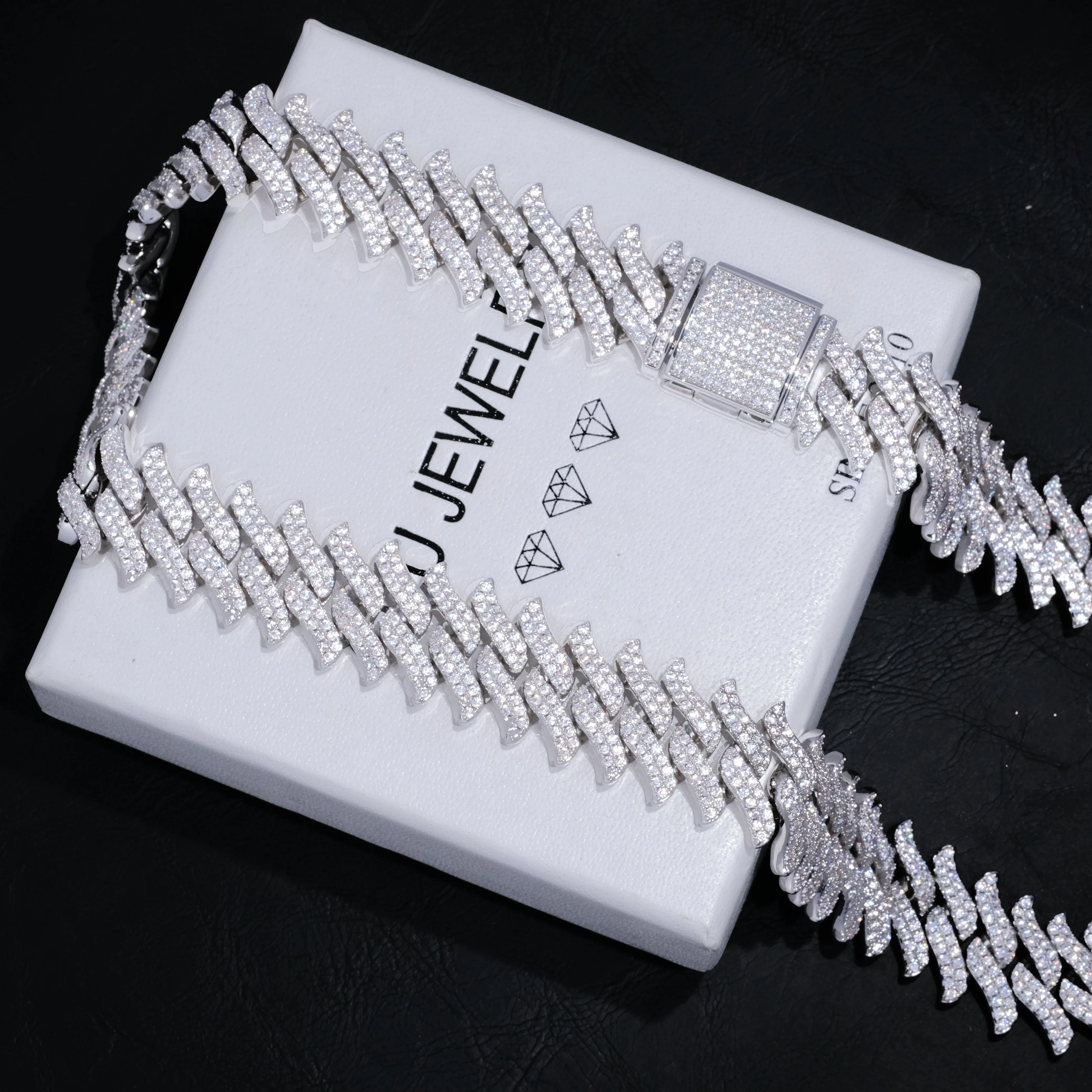 20mm Spiked Iced Cuban Chain