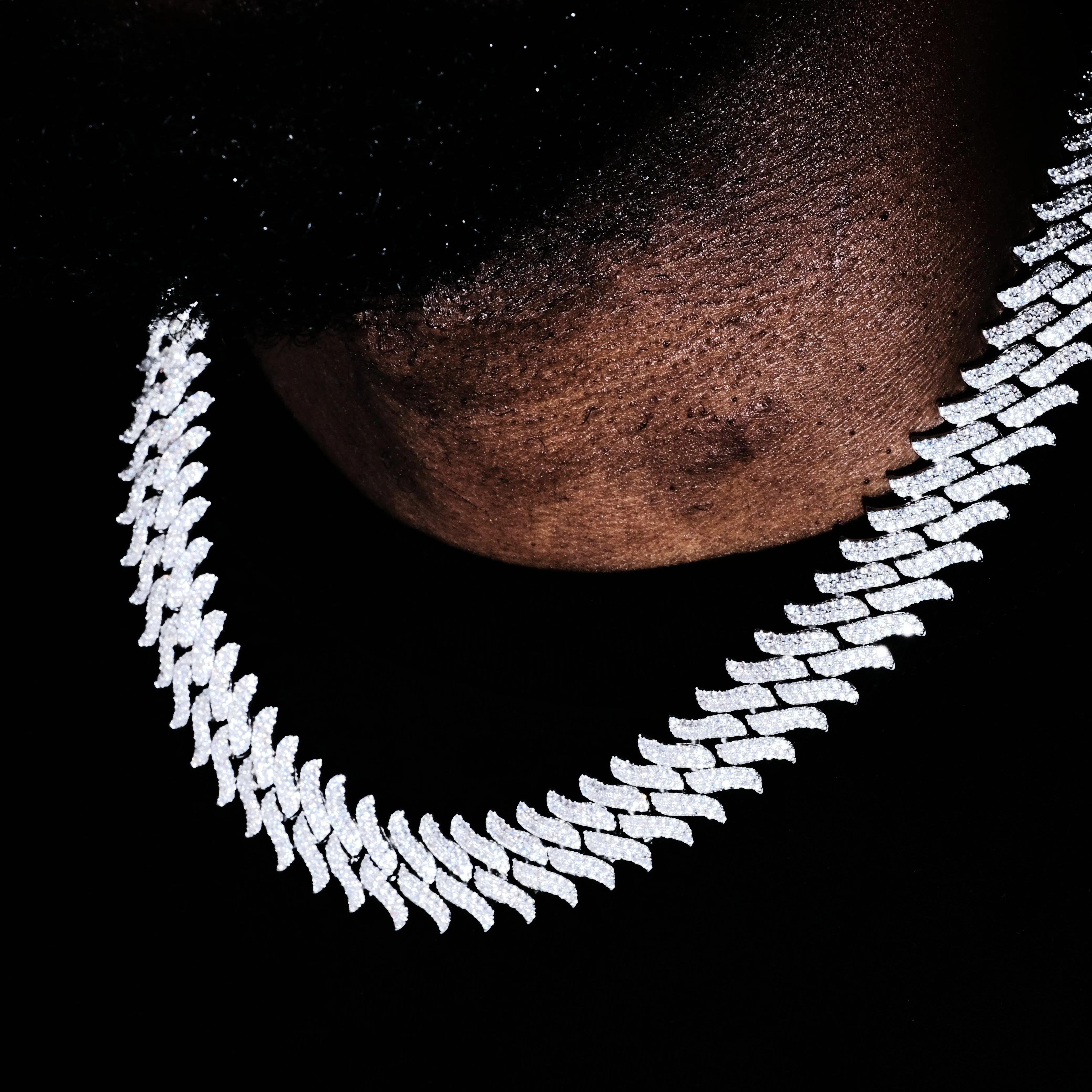 20mm Spiked Iced Cuban Chain