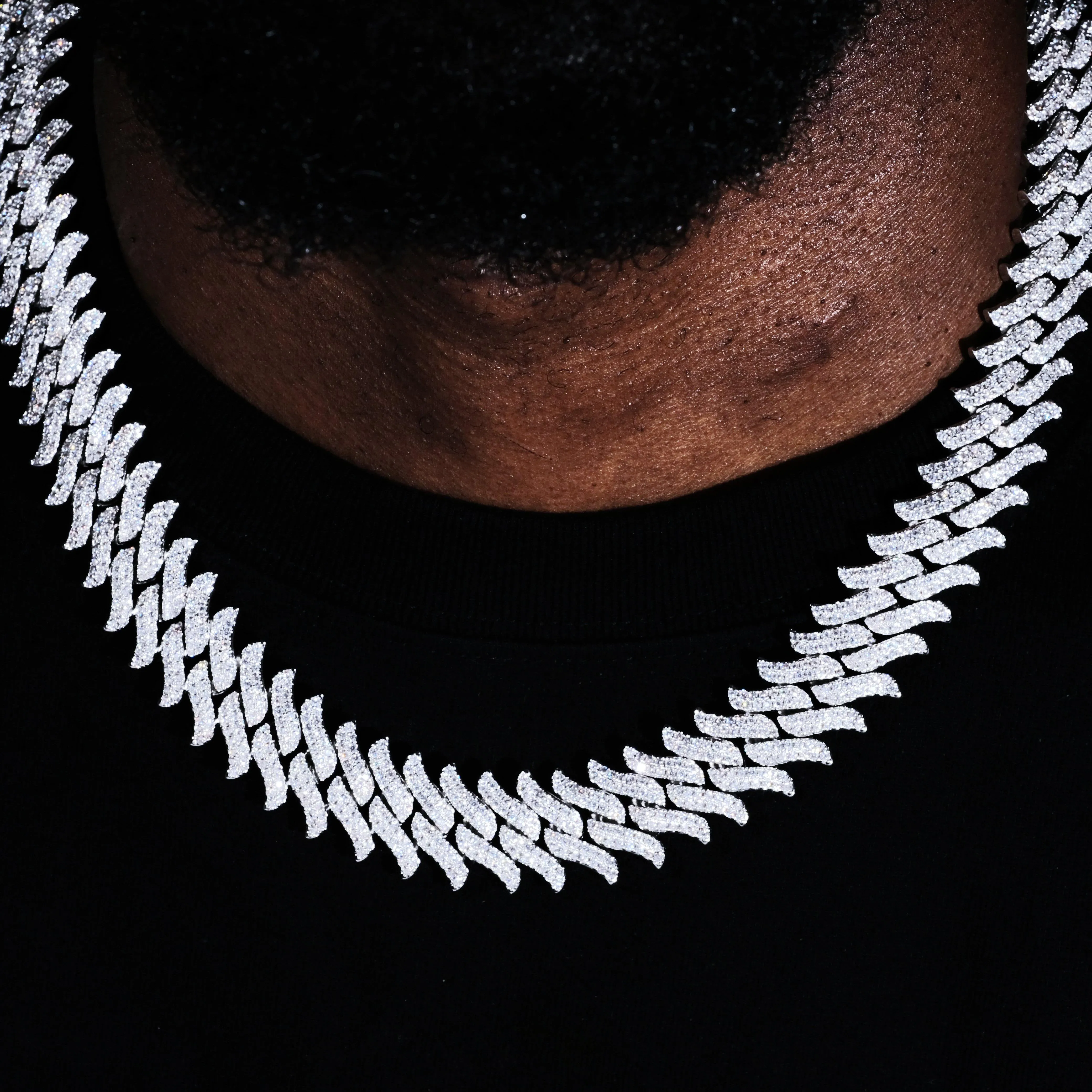20mm Spiked Iced Cuban Chain
