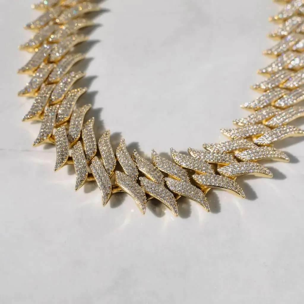 30mm Spiked Cuban Chain