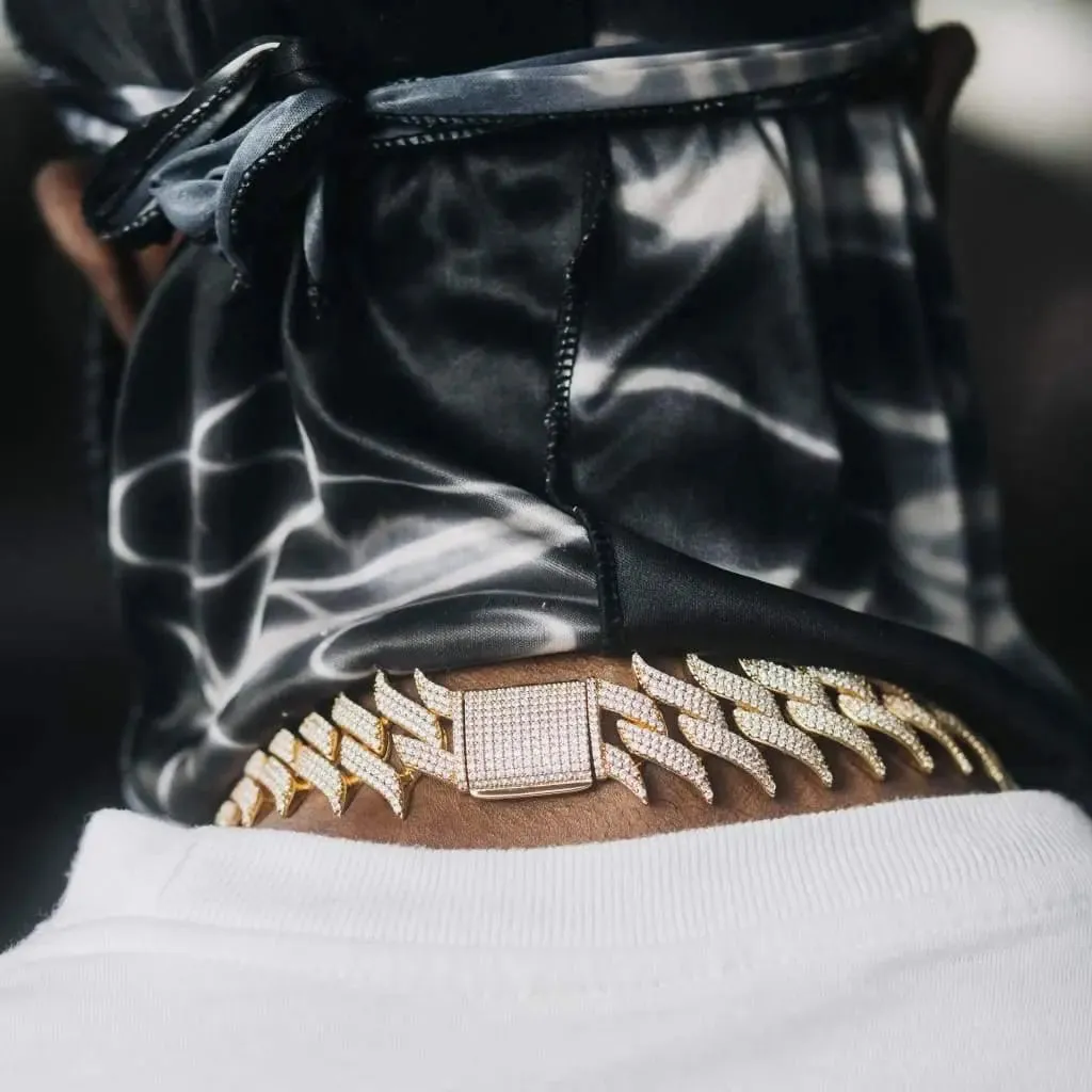 30mm Spiked Cuban Chain