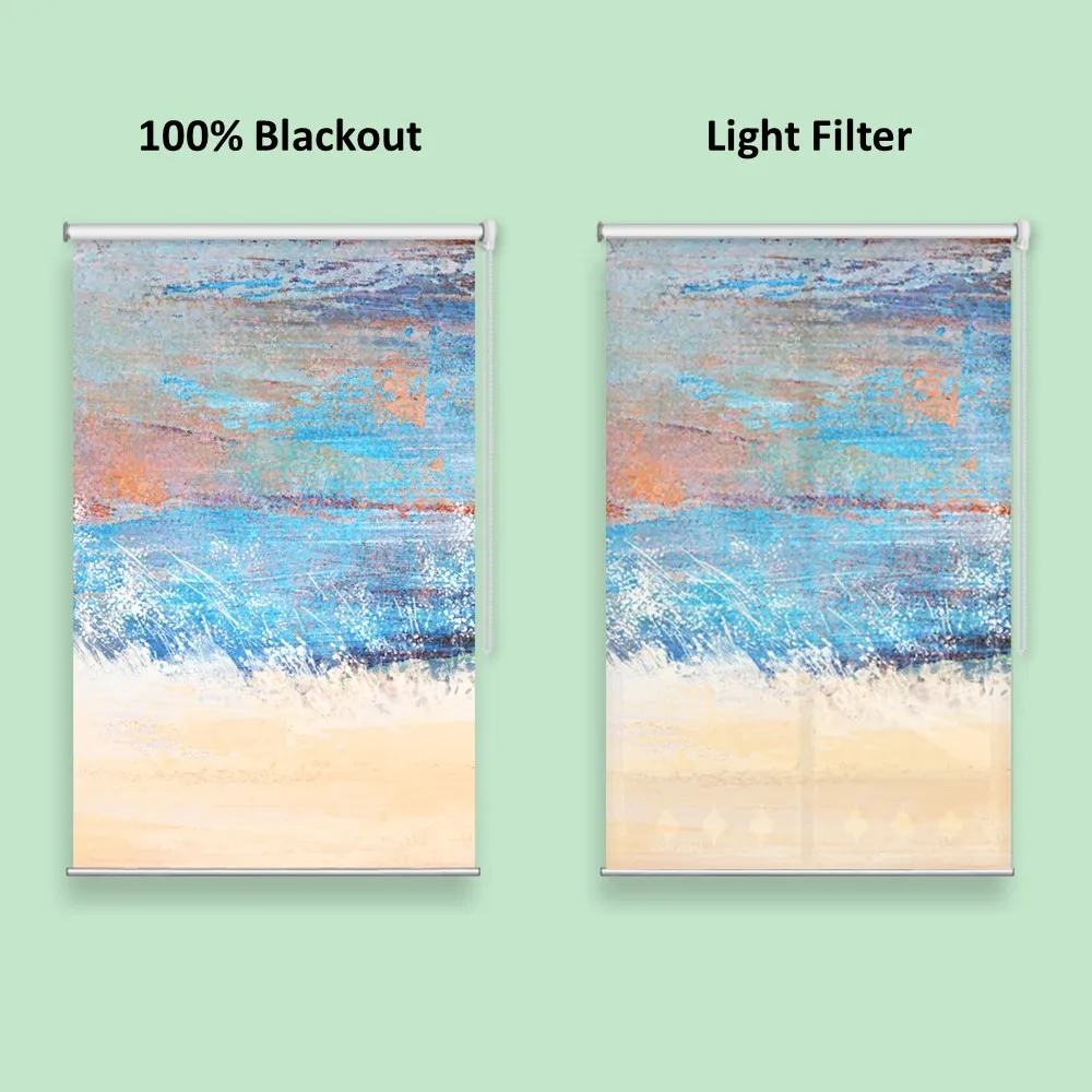 Abstract Ocean Wave Paint Window Roller Shade