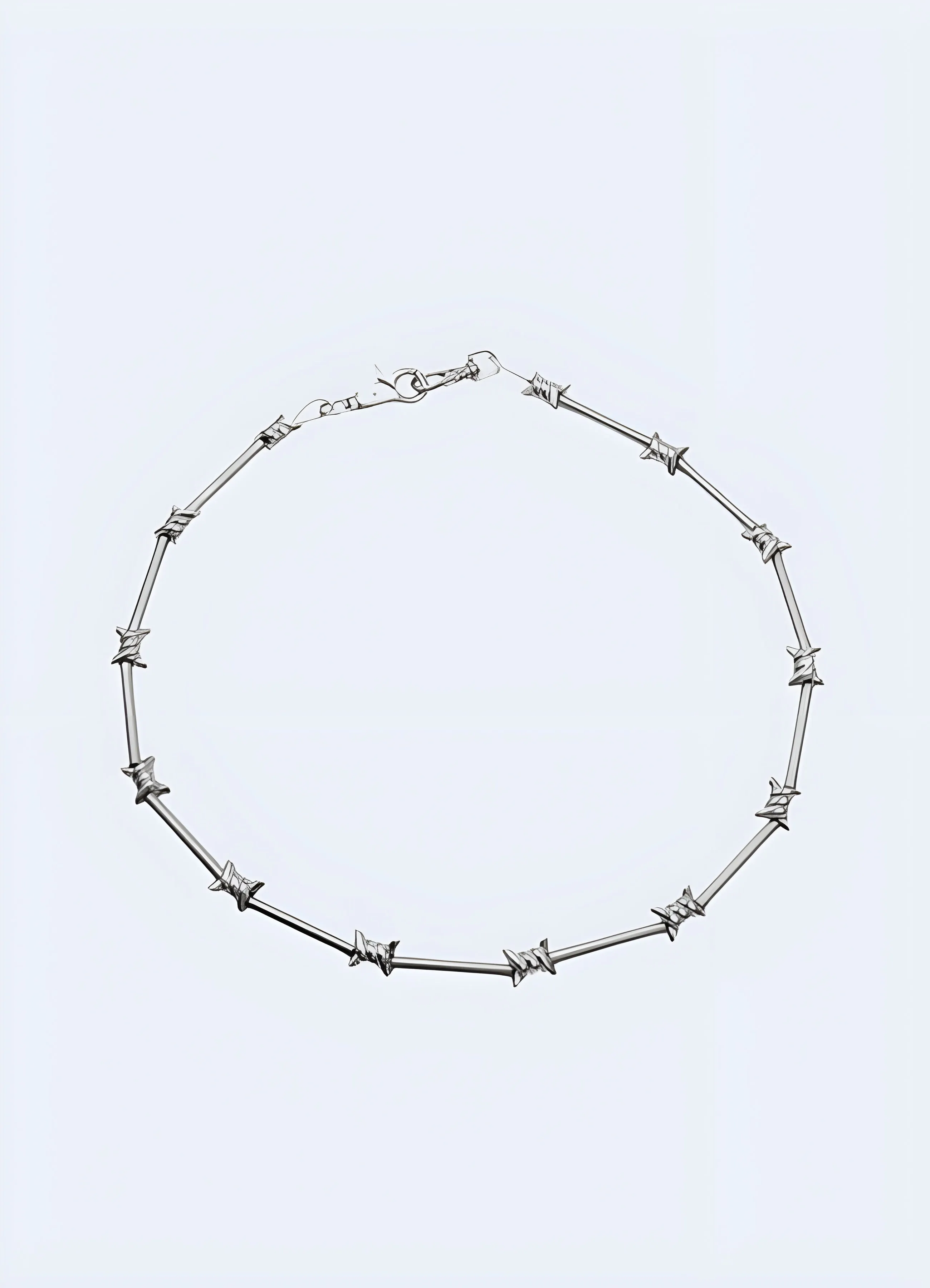 Barbed Wire Chain Necklace