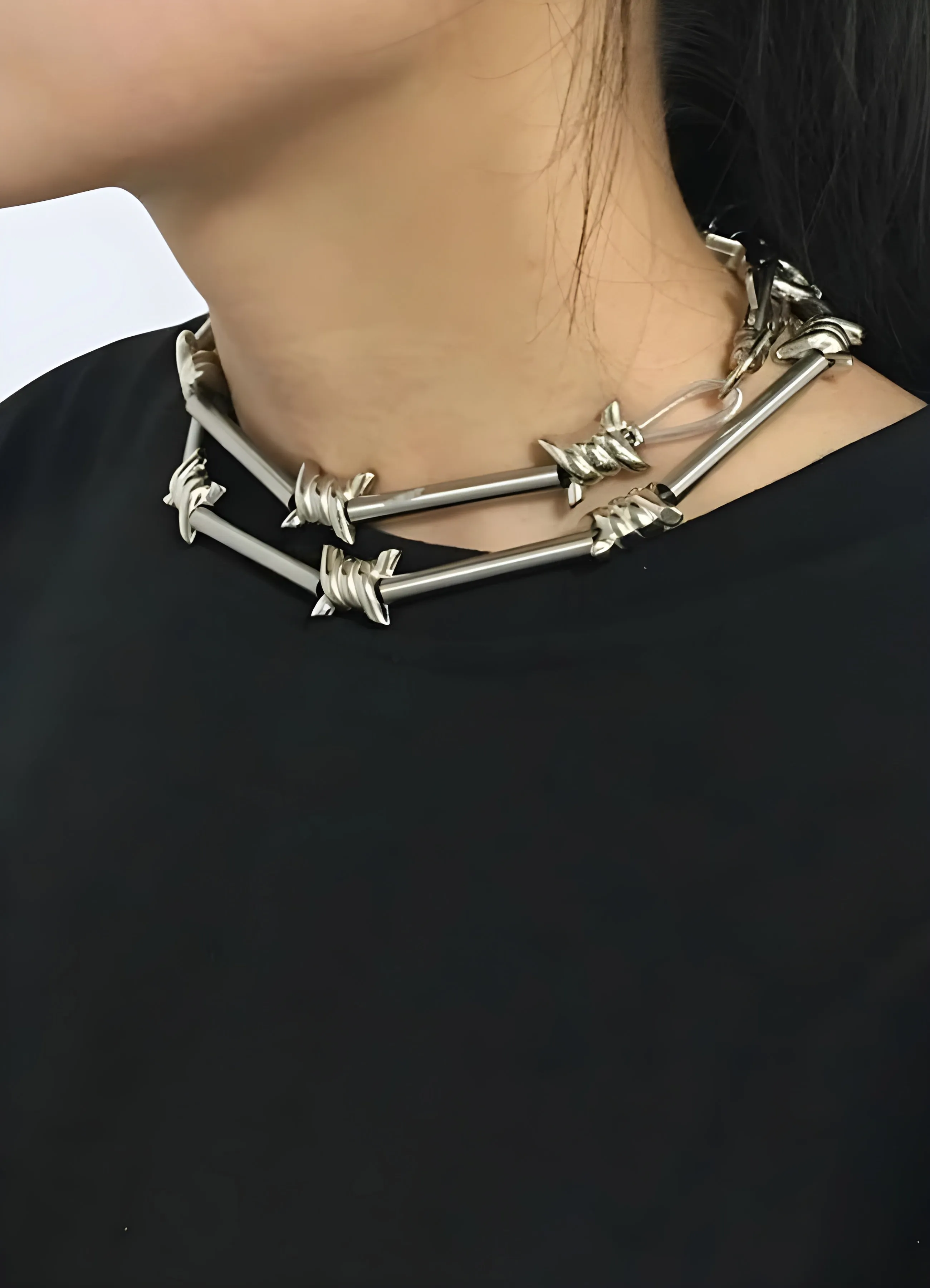Barbed Wire Chain Necklace