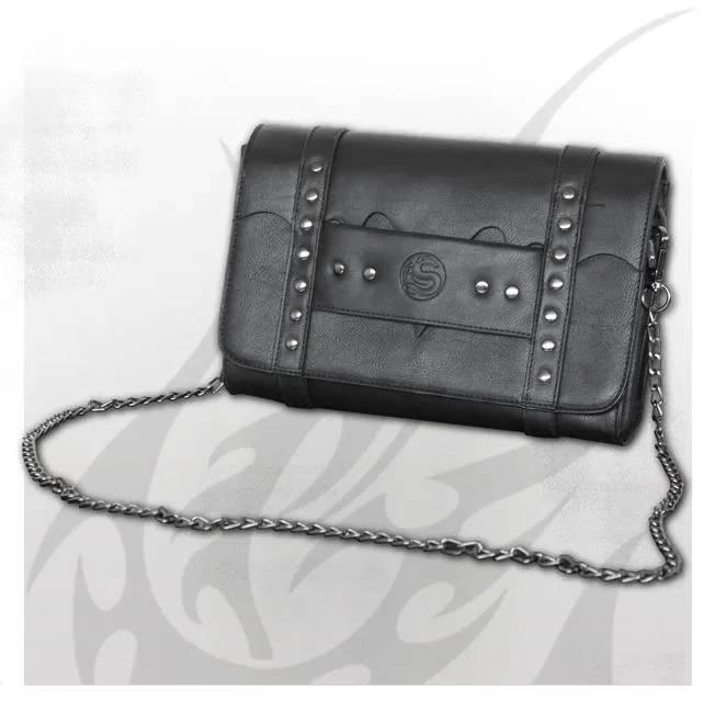 Bat Wings Studded Clutch Womens Bag