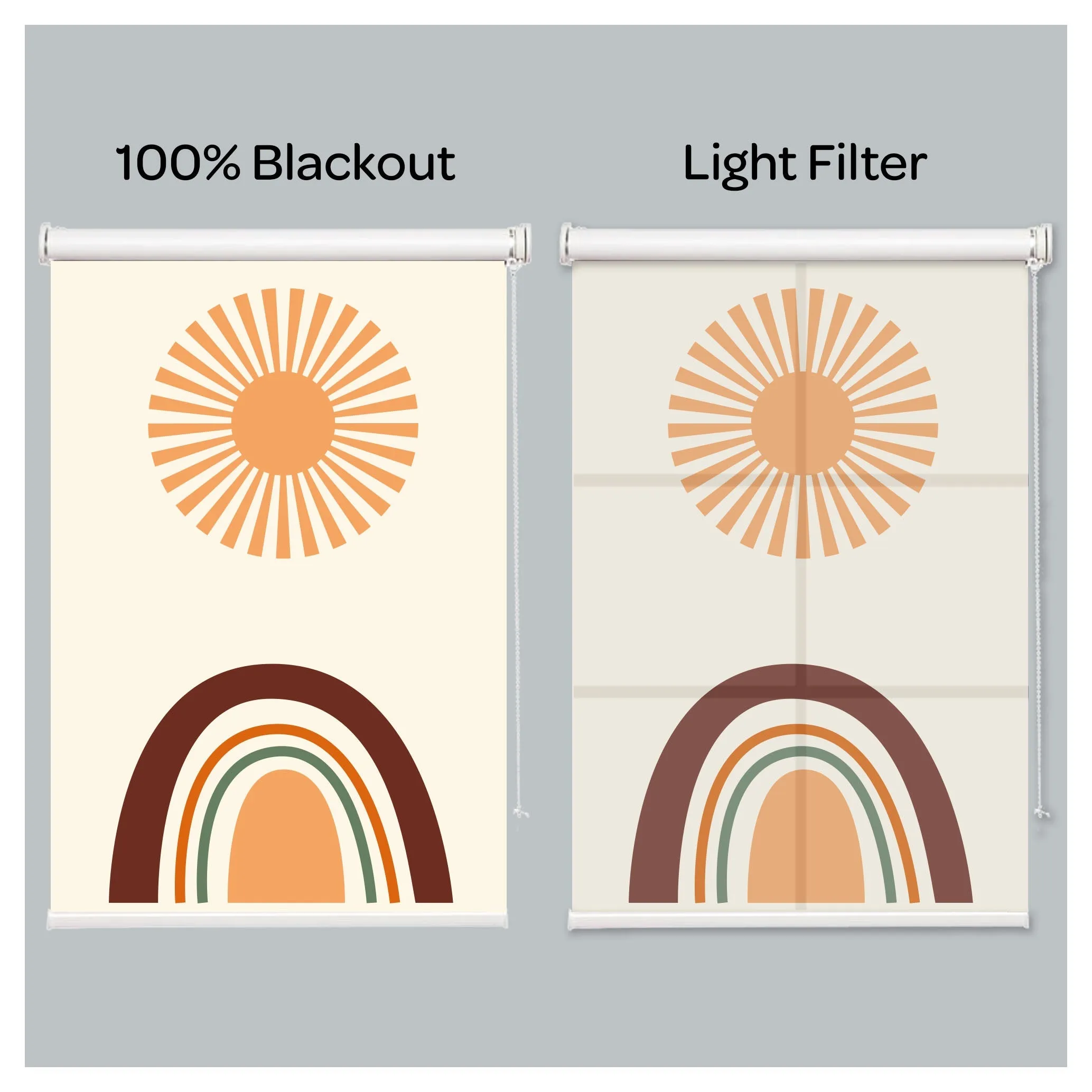Boho Organic Polka Dot Window Roller Shade
