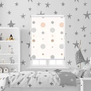Boho Organic Polka Dot Window Roller Shade