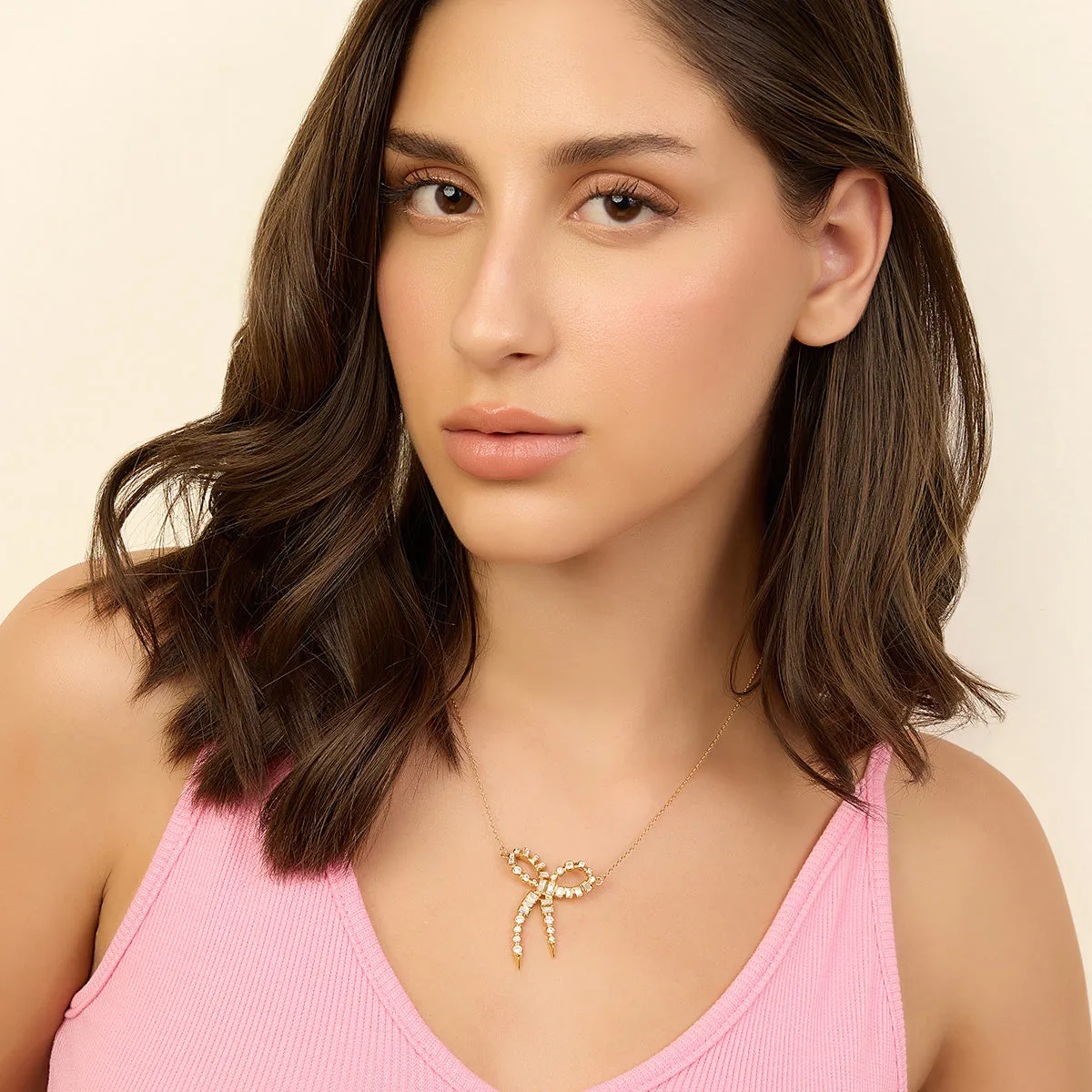 Bow Spiked Necklace
