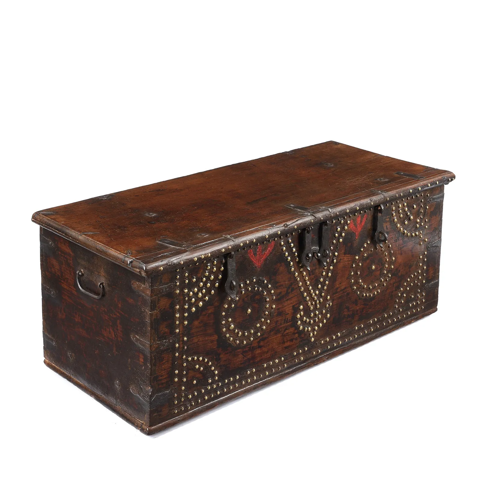 Brass Studded 'Zanzibar' Chest From Kutch - 19th Century