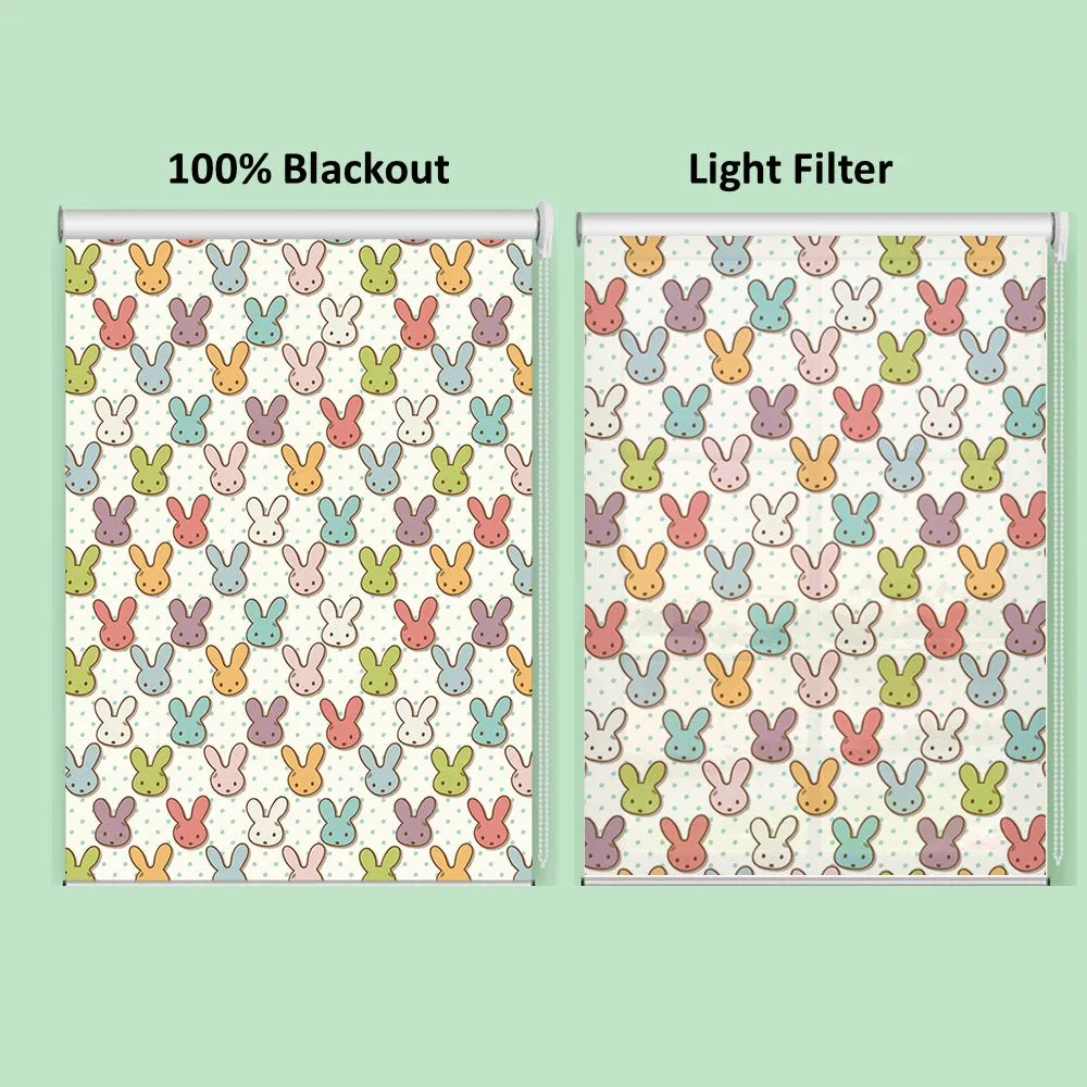 Bunny Rabbit Boho Tone Roller Shade