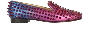 CHRISTIAN LOUBOUTIN Dandelion Spikes Flats Slip-On Sneakers Shoes Size 35.5 ladies