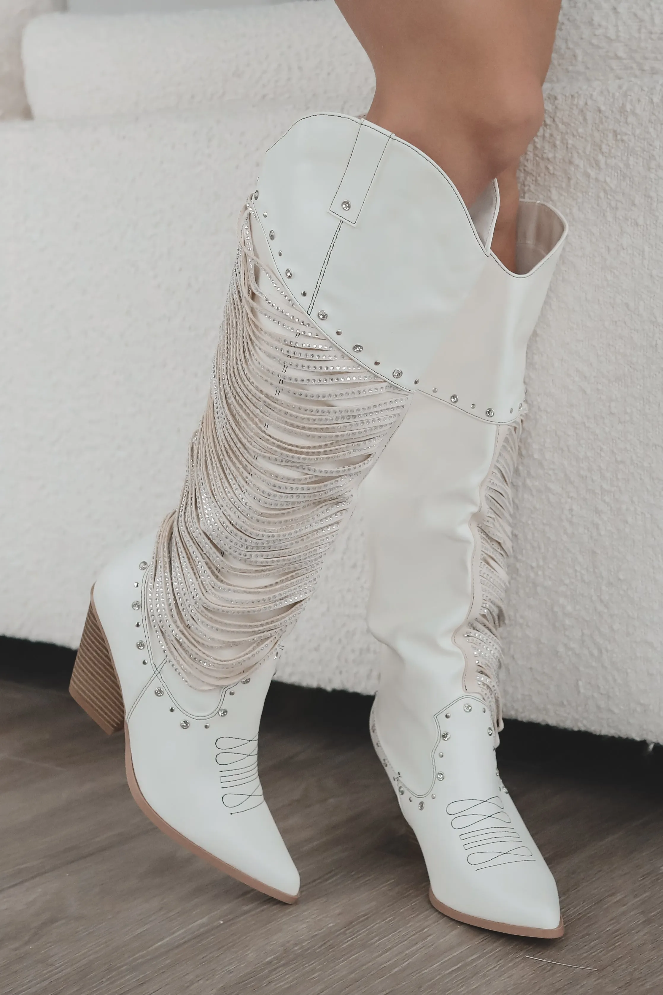 DEAL A Whole Vibe Rhinestone Western Boots