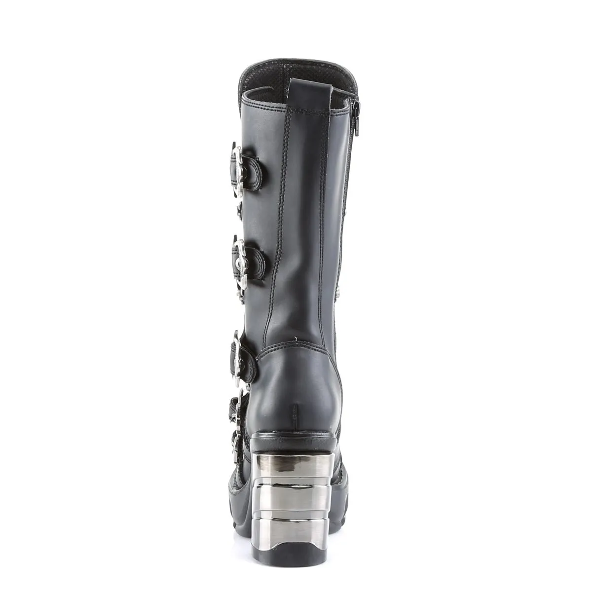 Demonia SINISTER-203 | Black Vegan Leather Mid-Calf Boots