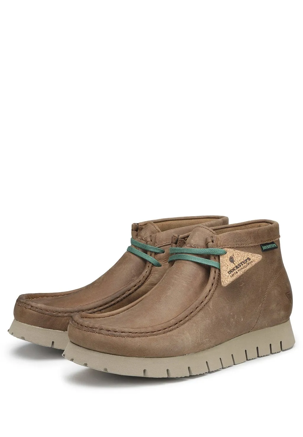 Docksteps platform boots, light brown
