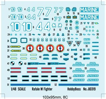 Hobby Boss Aircraft 1/48 Rafale M French Fighter Kit