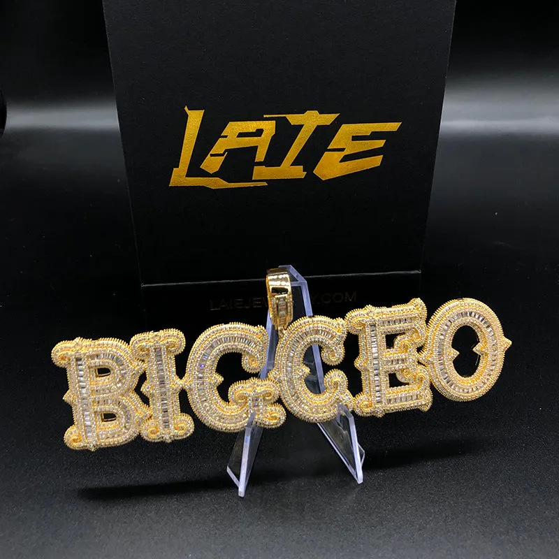 Laie Jewelry Baguette Spiked Letter Pendants