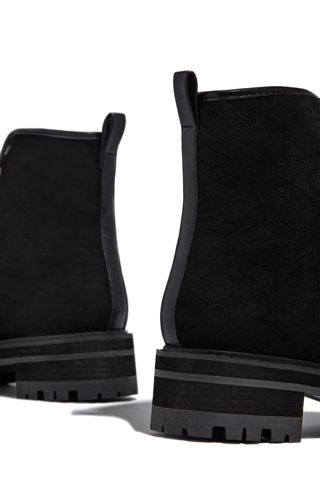 Paige Lace Up Combat Boots - Black