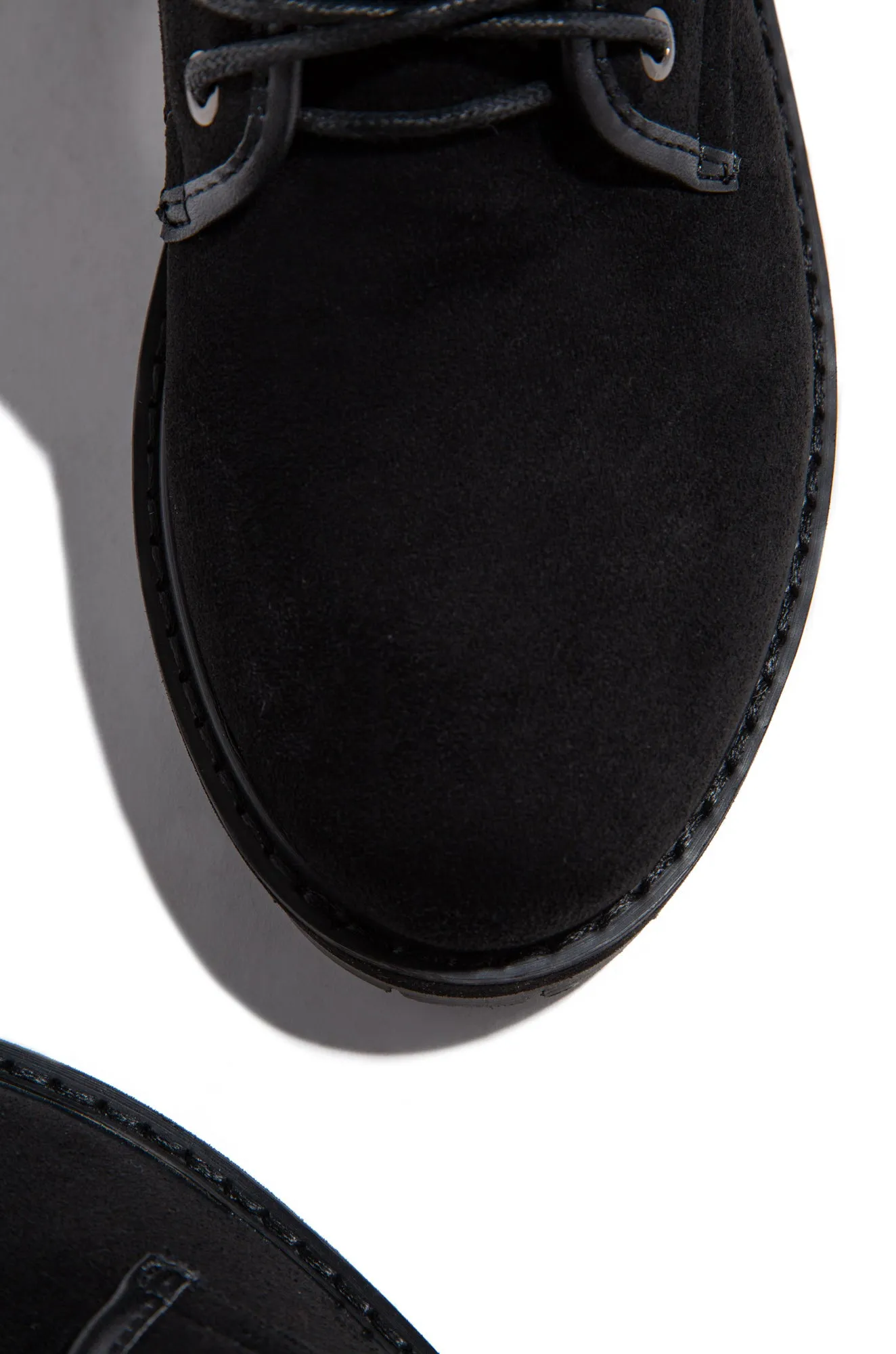 Paige Lace Up Combat Boots - Black