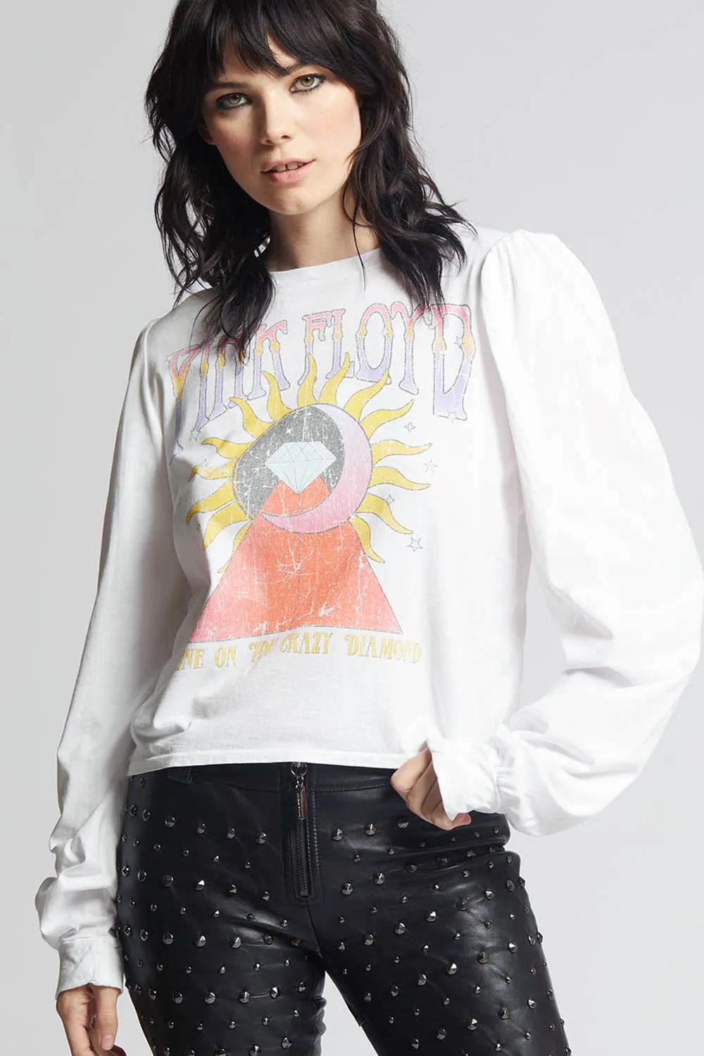 Recycled Karma Pink Floyd Puff Sleeve Tee