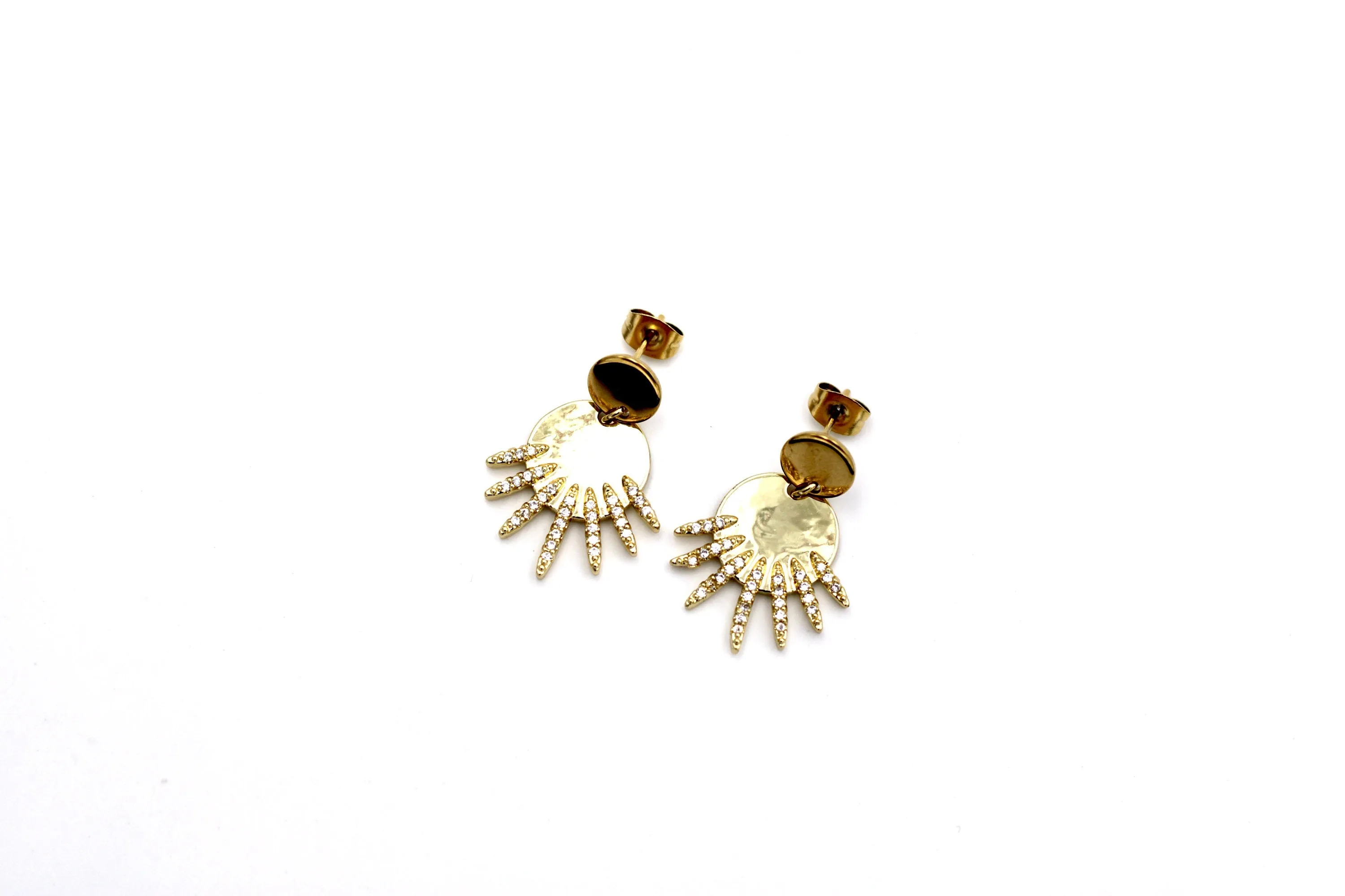 Round Spike Earrings