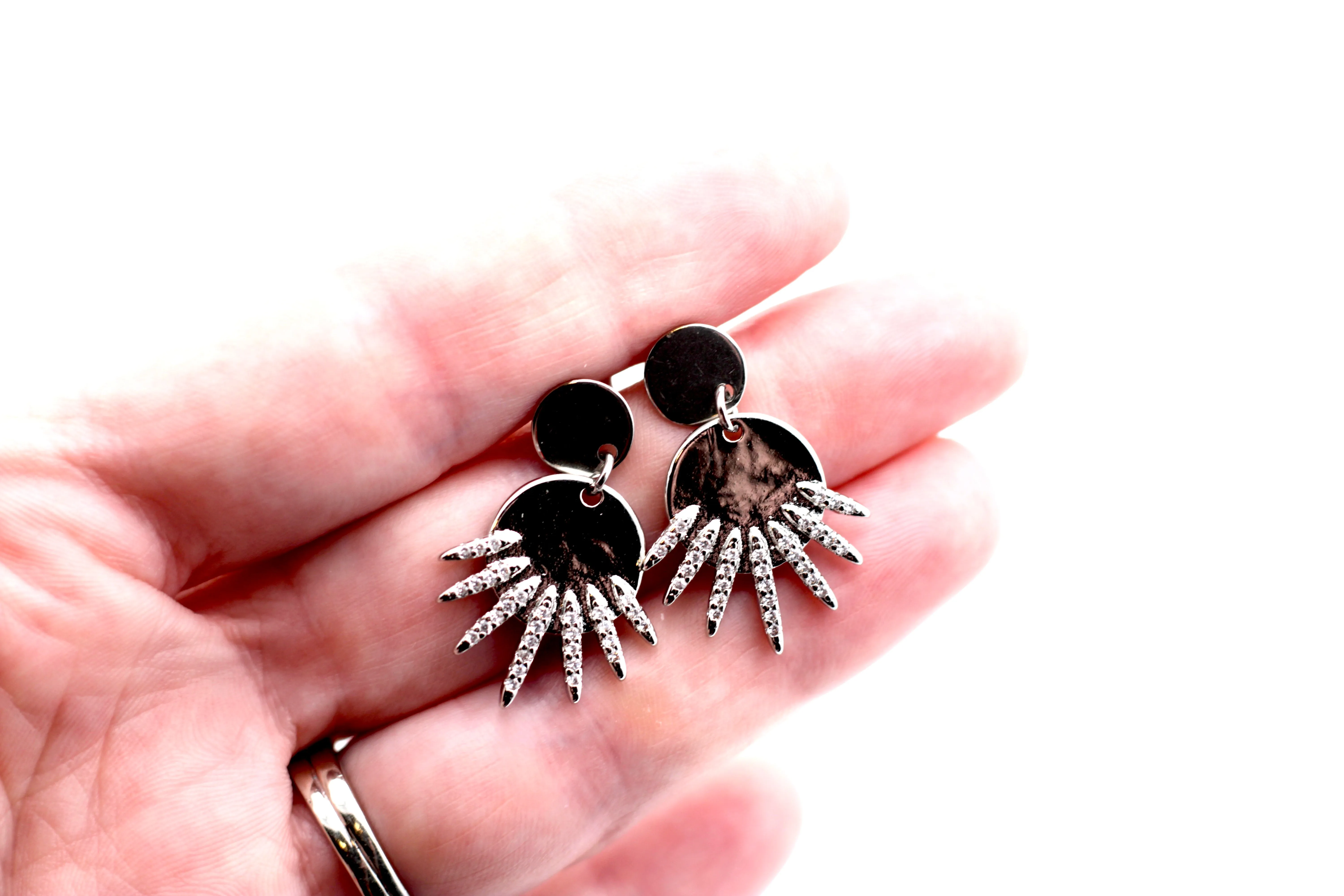 Round Spike Earrings