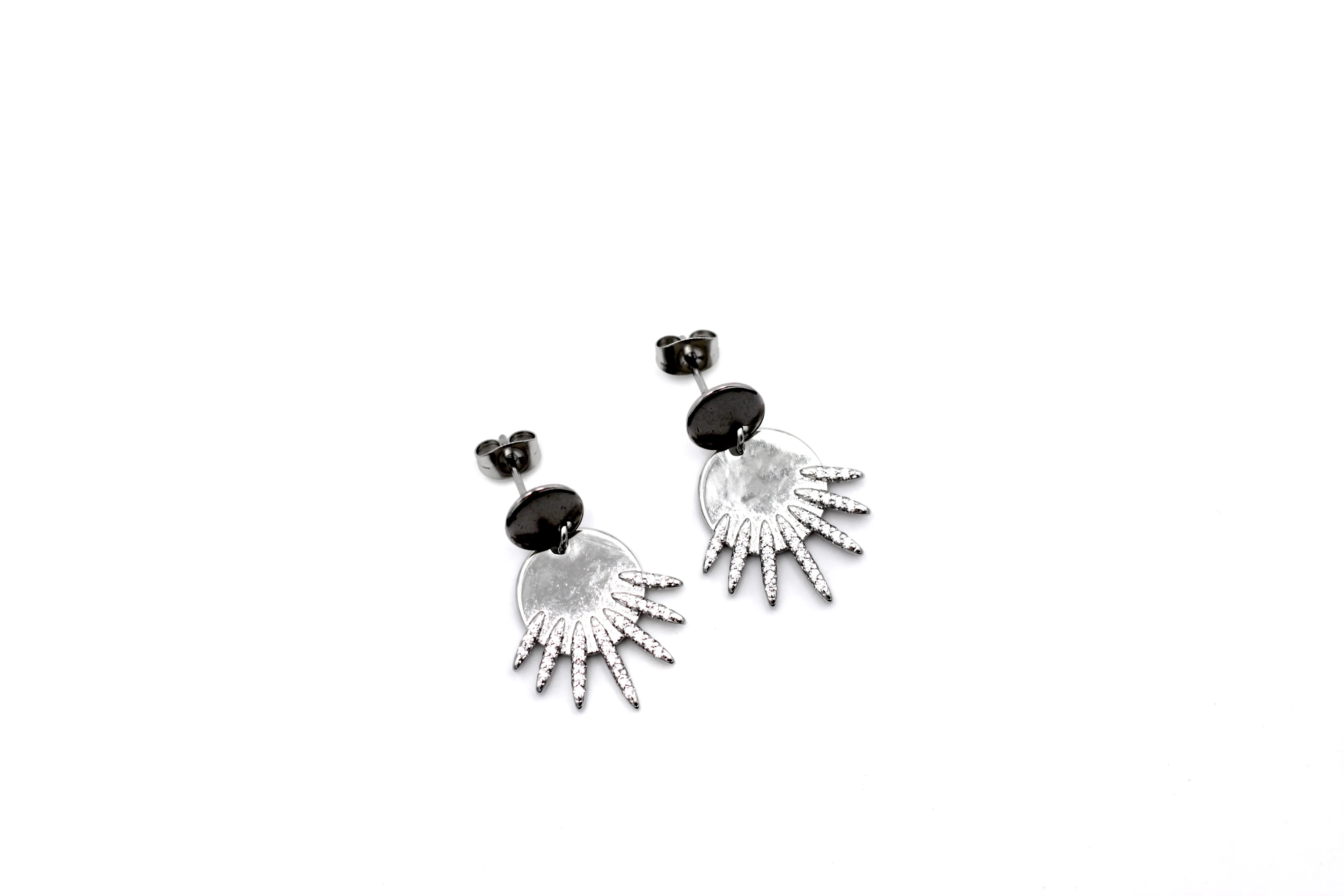 Round Spike Earrings