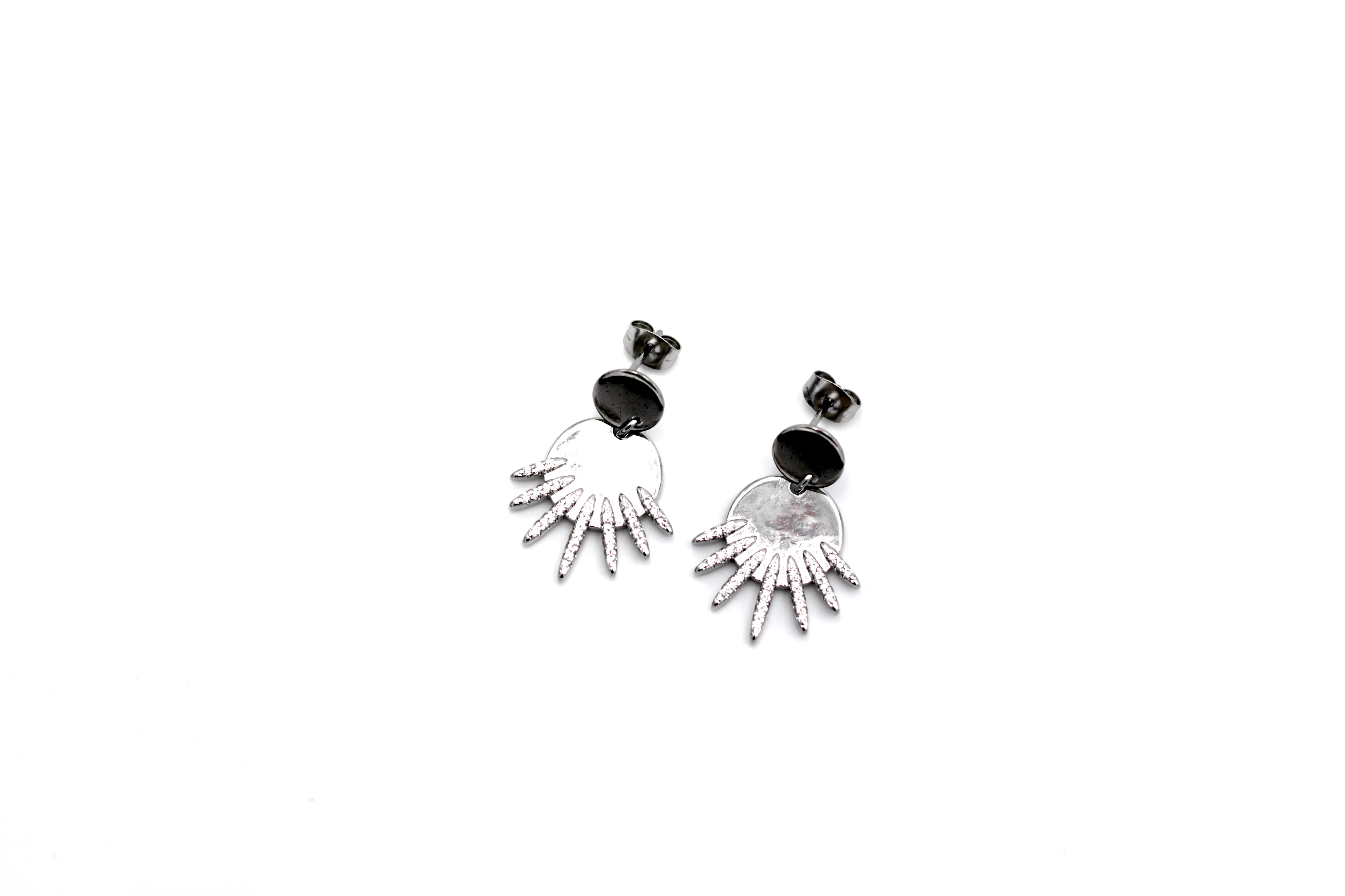 Round Spike Earrings