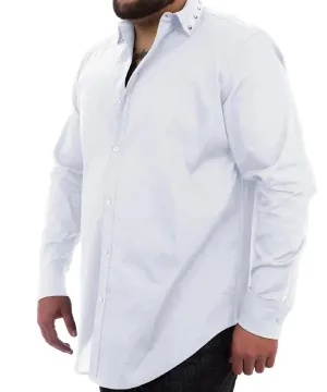 Spike Collar Button-Down Shirt