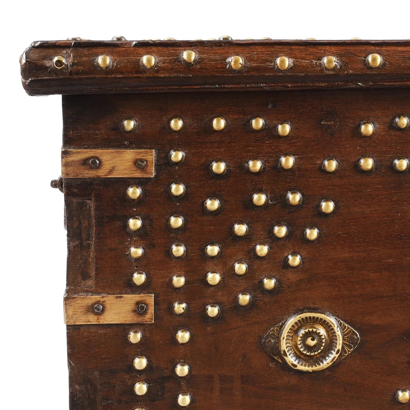 Studded Shisham Zanzibar Chest - 19th Century