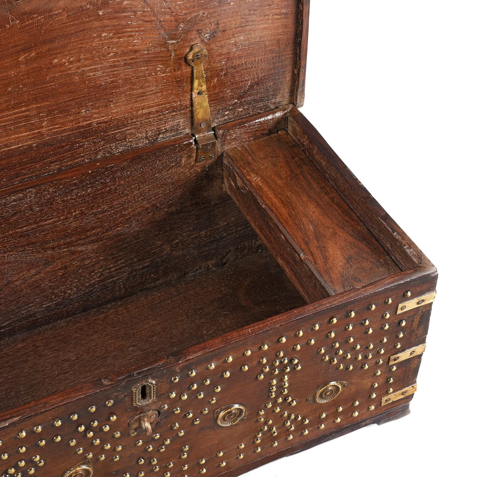 Studded Shisham Zanzibar Chest - 19th Century