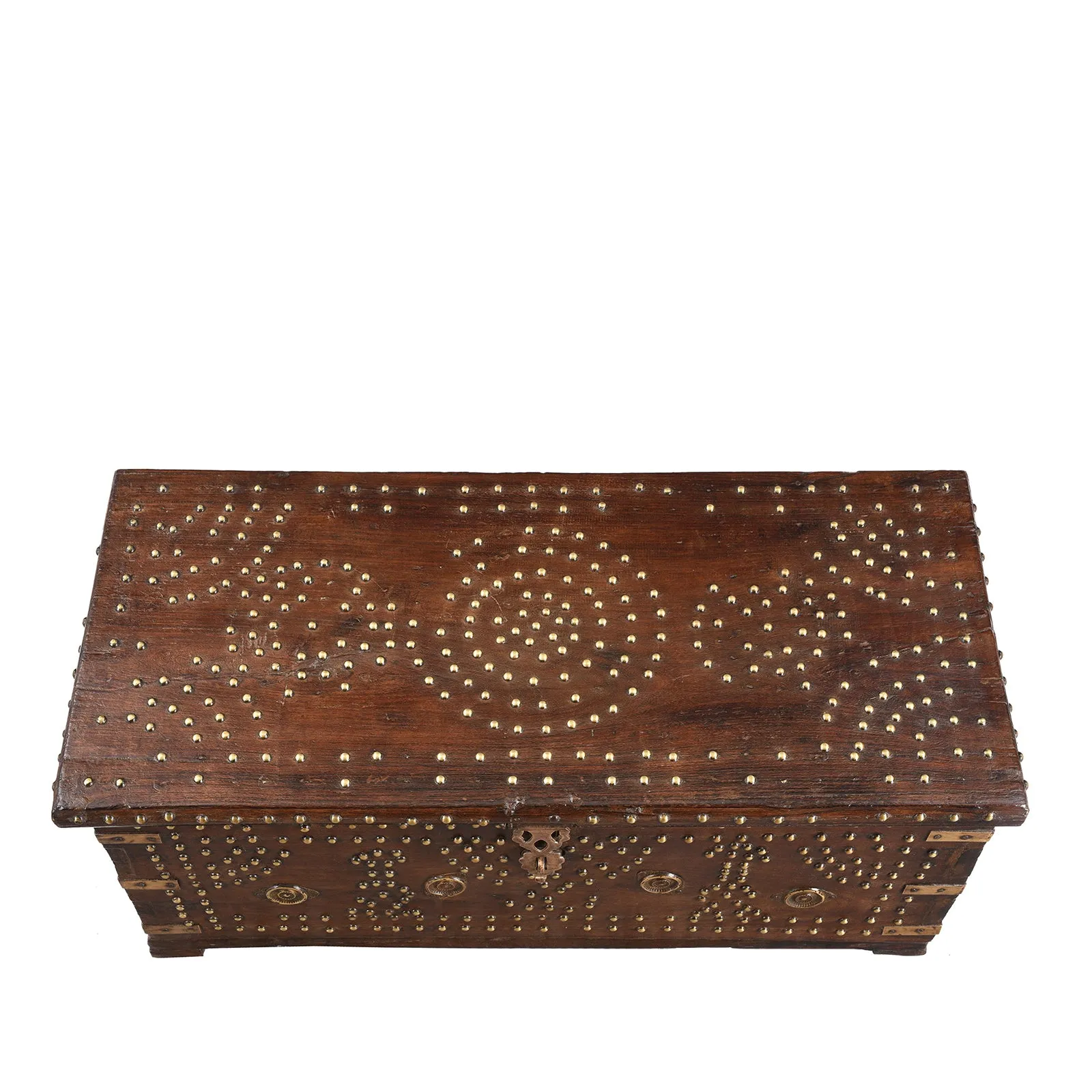 Studded Shisham Zanzibar Chest - 19th Century