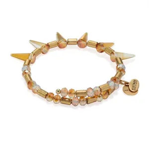 Tan Spiked Wrap Bracelet