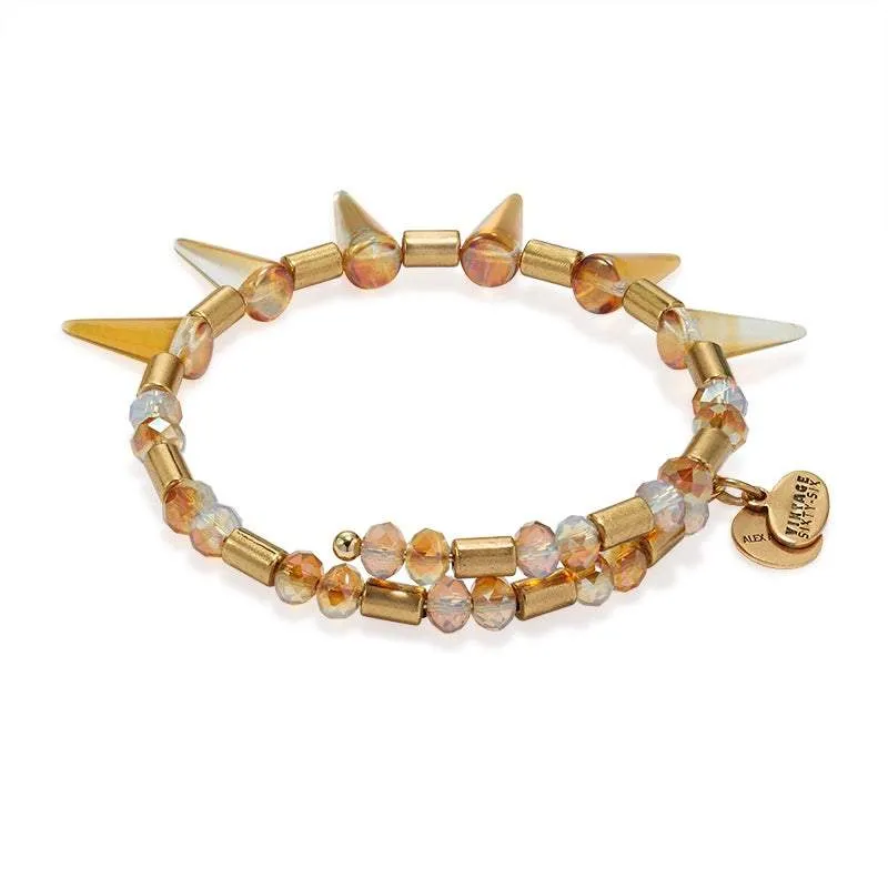 Tan Spiked Wrap Bracelet