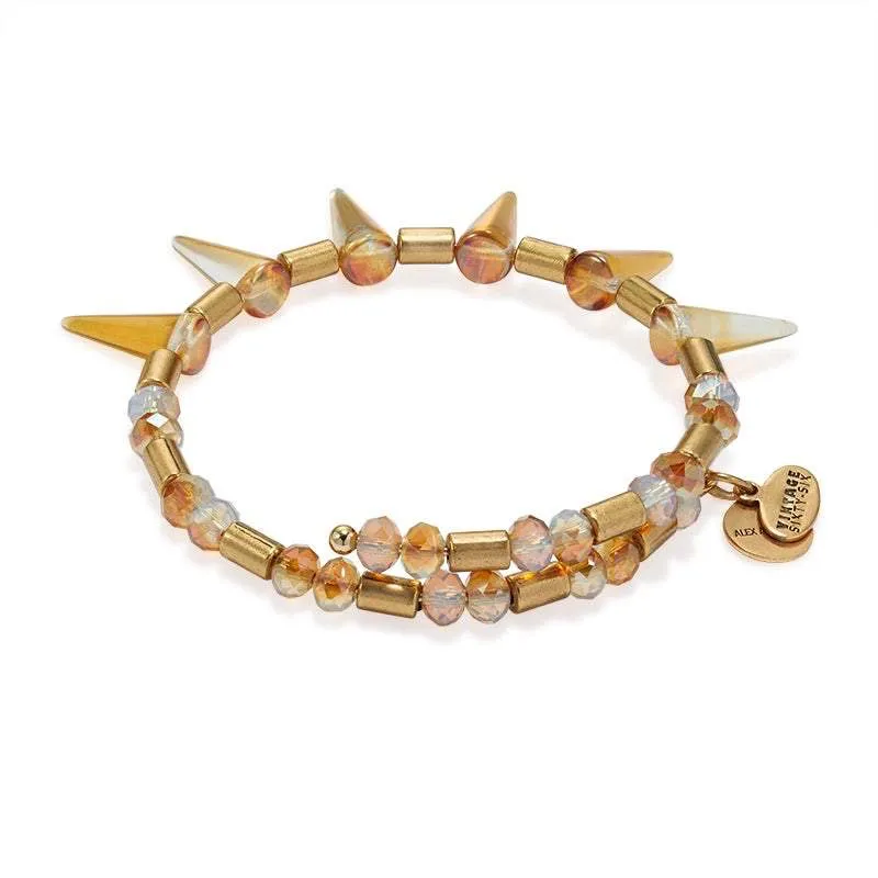 Tan Spiked Wrap Bracelet