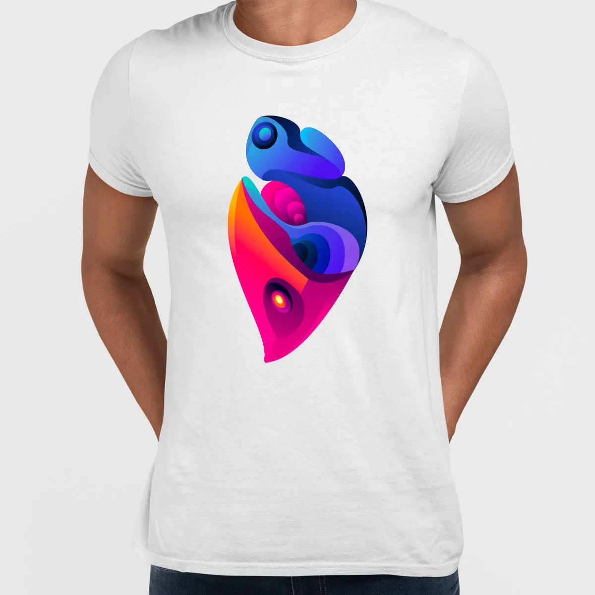 Tropical Bird With A Pink Skirt Unique Surreal Design T-shirt