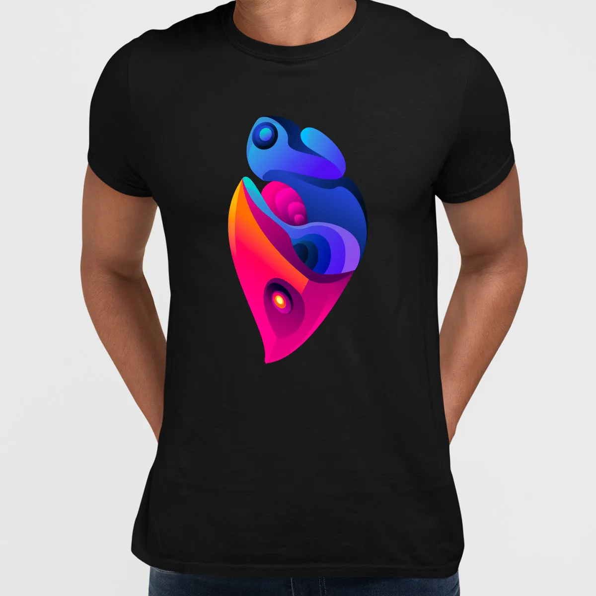 Tropical Bird With A Pink Skirt Unique Surreal Design T-shirt