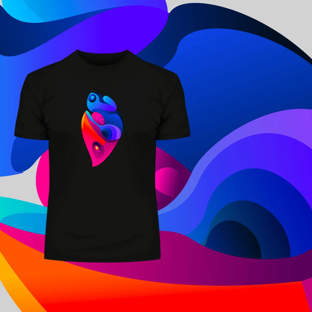 Tropical Bird With A Pink Skirt Unique Surreal Design T-shirt