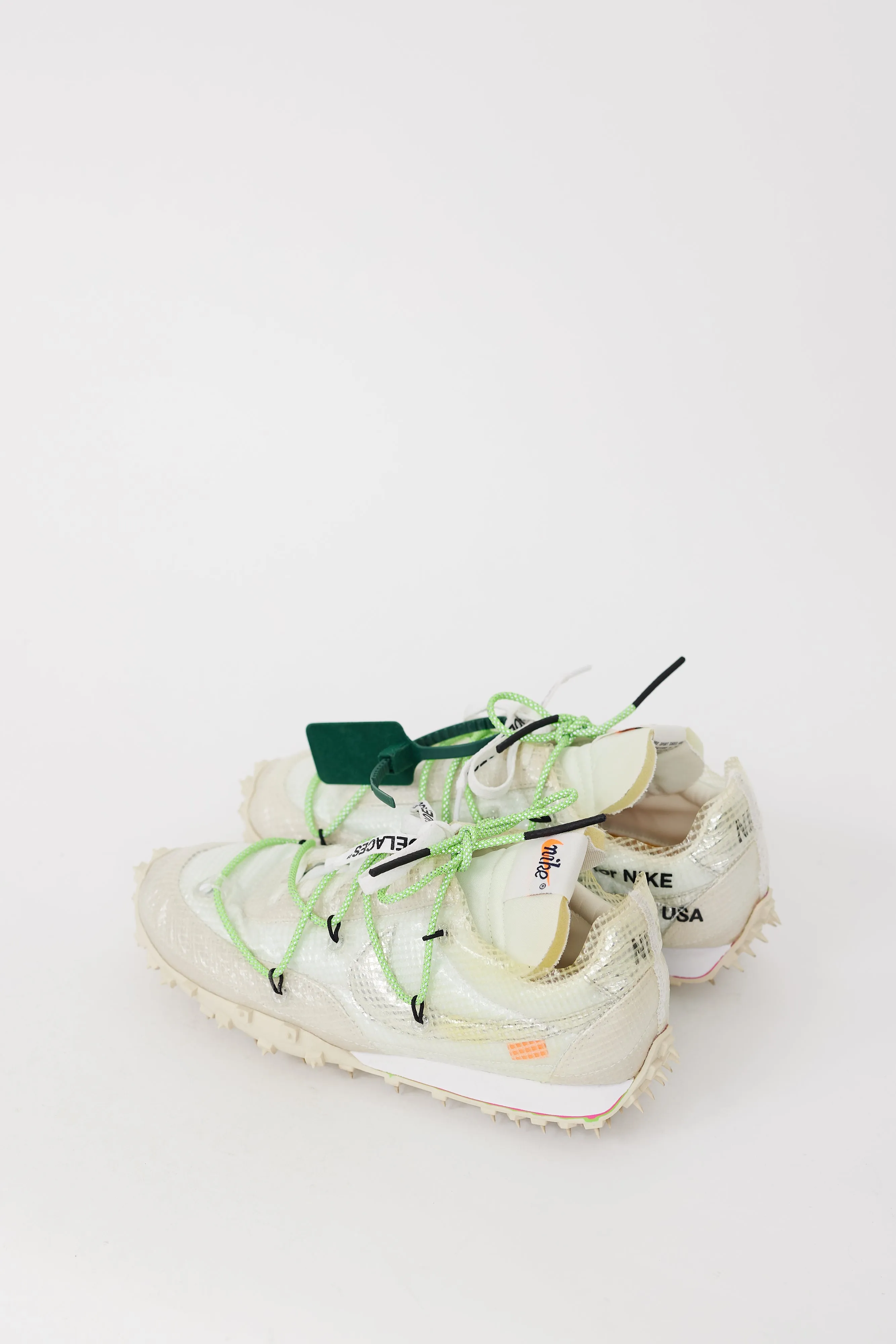 X Nike White & Multicolour Waffle Racer Sneaker