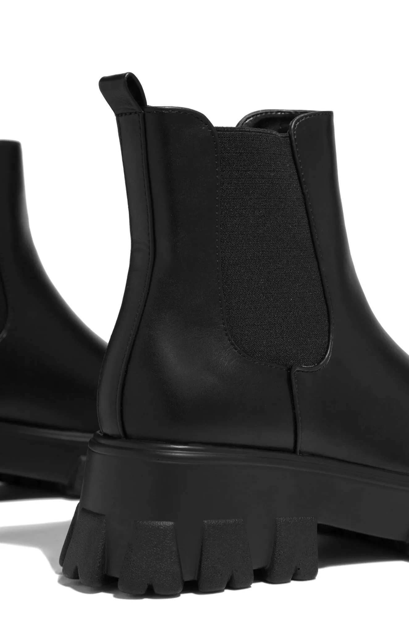Zuzanna Combat Boots - Black PU